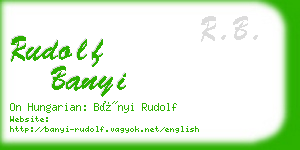 rudolf banyi business card